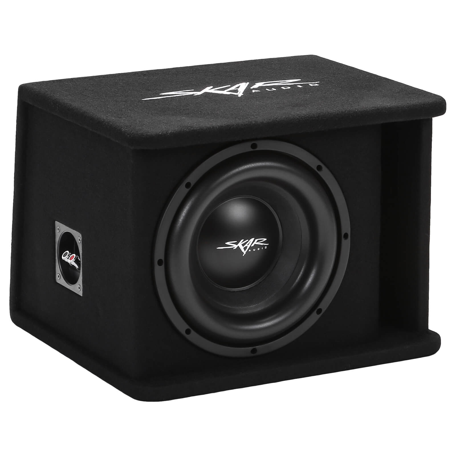 Skar Audio SDR-1X10D2 Single 10" SDR Loaded Vented Subwoofer Enclosure - Front Angle View