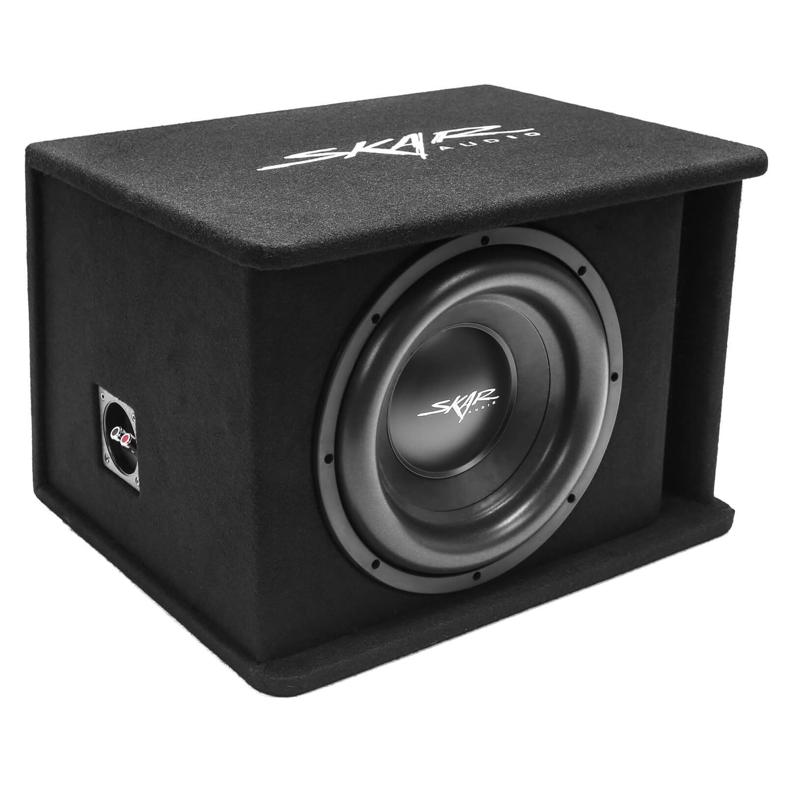 Skar Audio SDR-1X12D2 Single 12" SDR Loaded Vented Subwoofer Enclosure - Angle View