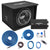 Skar Audio Single SDR 12" 1200 Watt Loaded Sub Box and Amplifier - Package View