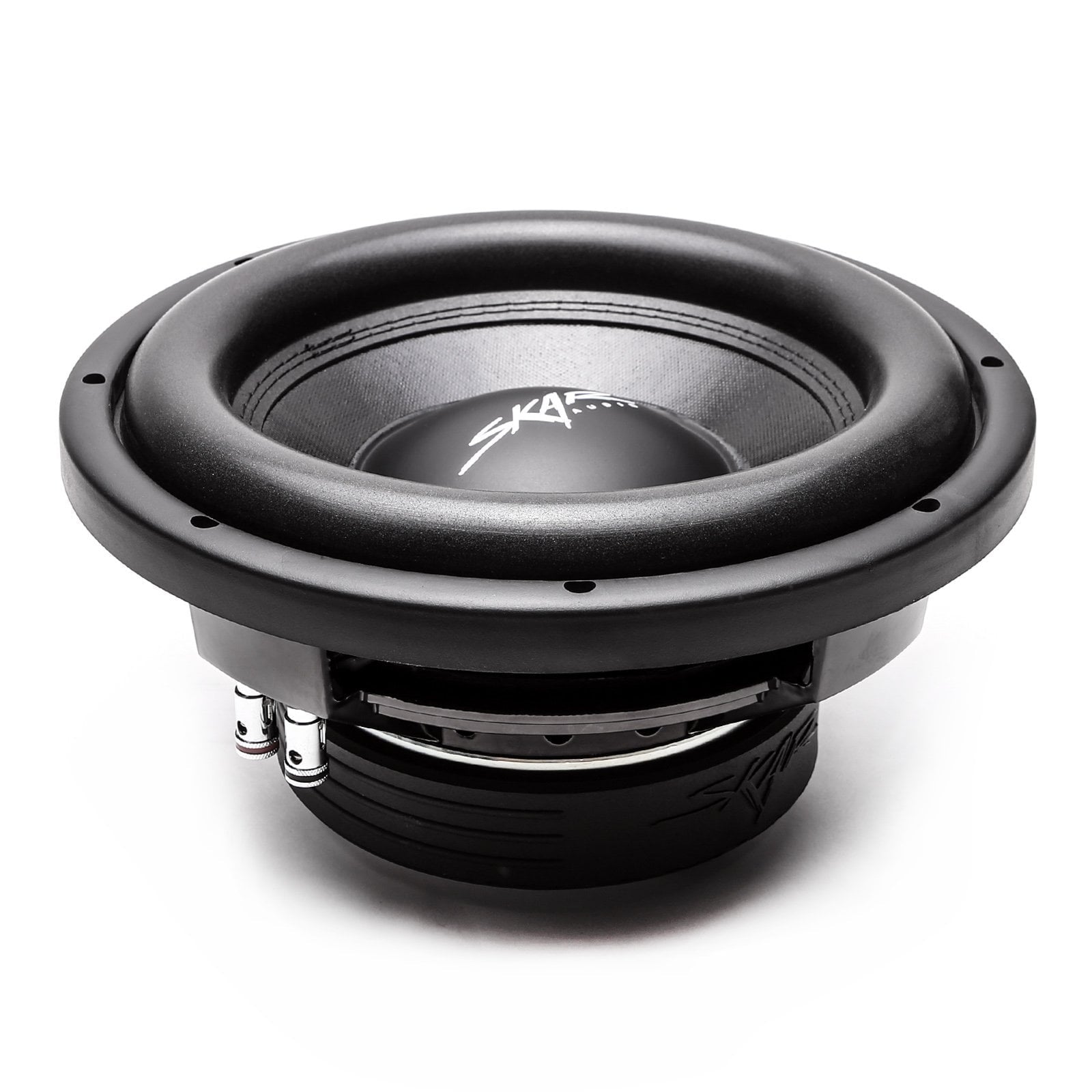 Skar Audio VD-10 10-inch Dual Voice Coil 800 Watt Max Power Shallow Mount Subwoofer - Angle View
